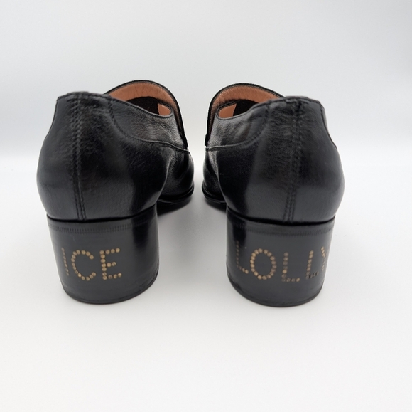 Gucci Horsebit Leather Loafers 36.5 Heeled Slip On Shoes Black - Picture 5 of 11